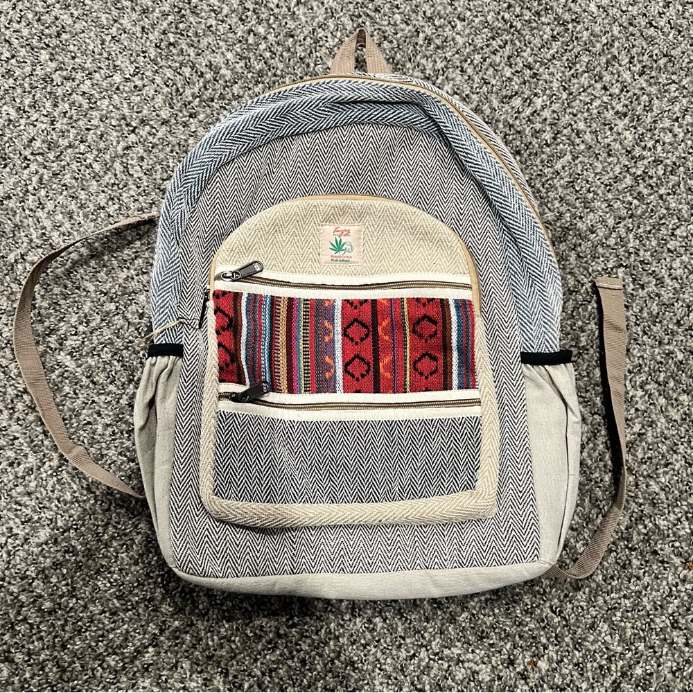 Hemp- Cotton backpack.